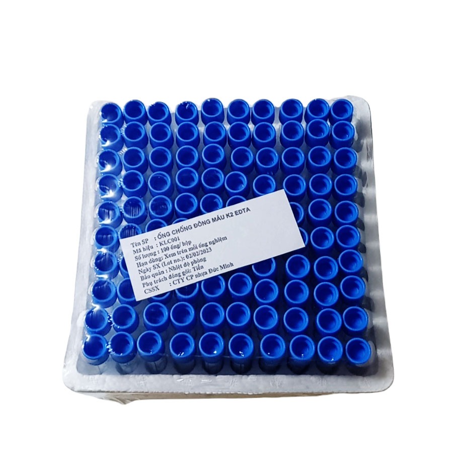 100 Ống chống đông máu edta,klc dùng trong công nghệ prp spa thẫm mỹ viện