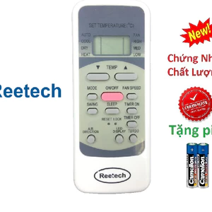 Điều khiển remote từ xa điều hòa Reetech 3- Hàng tốt-kèm pin