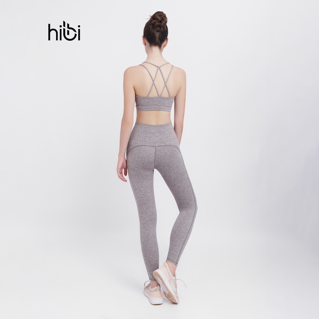 Ảnh Set Đồ Tập Yoga Gym Hibi Sports H132 Kiểu Bra 4 Dây Đan, Kèm Mút Ngực 4
