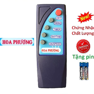 tay điều khiển remote từ xa quạt Hoa Phượng -Hàng chính hãng-kèm pin