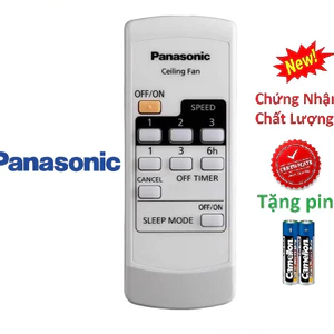 tay điều khiển remote từ xa Quạt trần Panasonic 4 cánh - Hàng chính hãng Panasonic Việt Nam-kèm pin