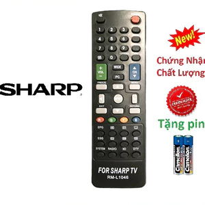 tay điều khiển remote từ xa TV Sharp RM-L1046 Hàng tốt-kèm pin