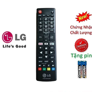 tay điều khiển remote từ xa TV LG ngắn- Hàng tốt Lô Gô Trắng 307-kèm pin