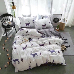Bộ vỏ chăn ga giường và 2 vỏ gối 5 món cotton poly cao cấp hàng loại 1