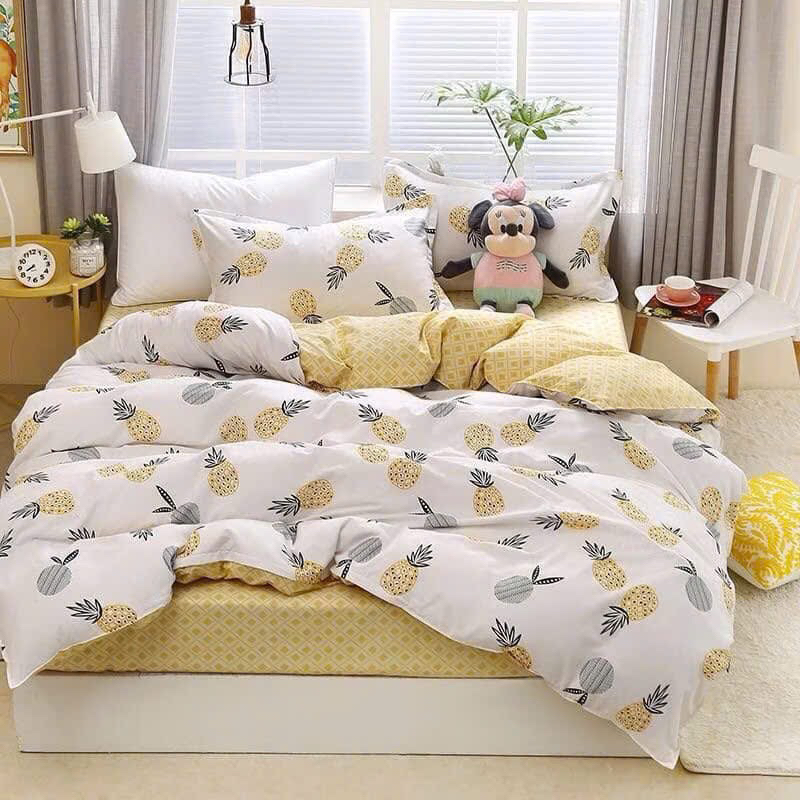 [ Dư dùng thanh lý ] Trọn bộ 5 món Vỏ Chăn Ga Gối Coton poly cao cấp