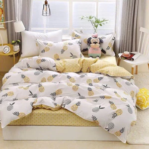 Trọn bộ 5 món Vỏ Chăn Ga Gối Coton poly cao cấp