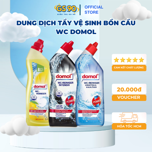 Dung Dịch Tẩy Rửa Bồn Cầu Domol Đức 750ml Làm Sạch Mảng Bám Cứng Đầu, Khử Mùi - Hàng Đức