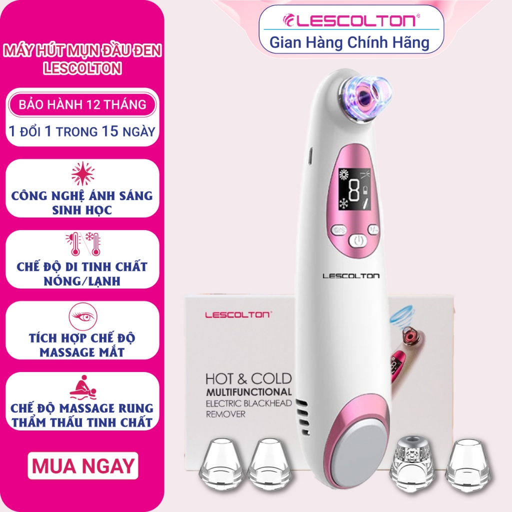 Ảnh Máy Hút Mụn đầu đen mụn cám LESCOLTON 3 chức năng, nâng cơ mặt di tinh chất massage mặt và mặt 1