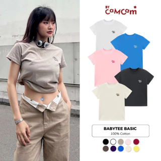 Áo Thun Baby Tee 𝑩𝒚𝒄𝒂𝒎𝒄𝒂𝒎 Basic BLACK/WHITE/GREY HOT TREND.