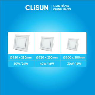 Quạt Thông Gió Hút Trần Led CLISUN | Quạt Thông Gió Hút Mùi Tích Hợp Led Lưu Lượng Gió Lớn Chống Ồn Tiết Kiệm Điện
