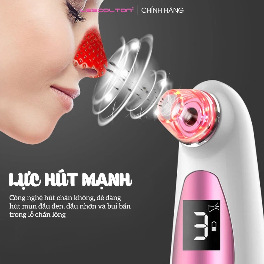 Ảnh Máy Hút Mụn Đầu Đen Mini Lescolton 3 Trong 1 LSO04 - Đẩy Tinh Chất, Nâng Cơ Mặt, Massage, Làm Sạch Sâu Lỗ Chân Lông 3