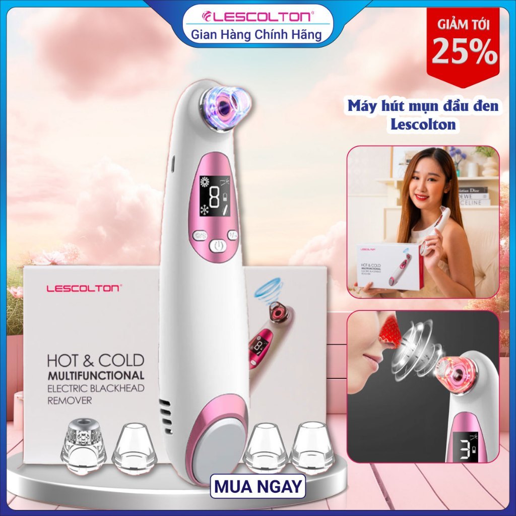 Ảnh Máy Hút Mụn Đầu Đen Mini Lescolton 3 Trong 1 LSO04 - Đẩy Tinh Chất, Nâng Cơ Mặt, Massage, Làm Sạch Sâu Lỗ Chân Lông 2