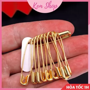 Set 10 kim băng cài áo bằng kim loại không gỉ - Kem Shop K53