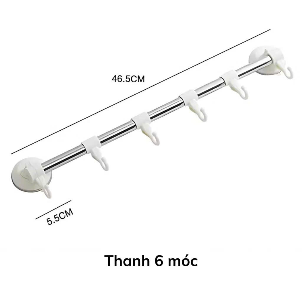 Thanh giá treo đồ Hút dán tường tiện lợi,  THANH TREO ĐỒ HÚT CHÂN KHÔNG - THANHMOCTREODO068