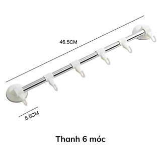 Thanh Giá Treo Đồ Mút Dán Tường Tiện Lợi - THANH TREO ĐỒ HÚT CHÂN KHÔNG - MÃ: THANH MOC TREO DO 098