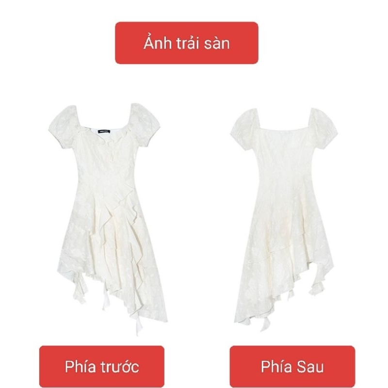 Đầm dự tiệc thiết kế tay bồng chiết eo tùng xoè phá cách tua rua cách điệu - [TLV13]  MeMe Boutique