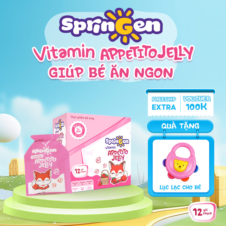 Thạch Vitamin Appetito Jelly Springen giúp bé ăn ngon, tạo cảm giác