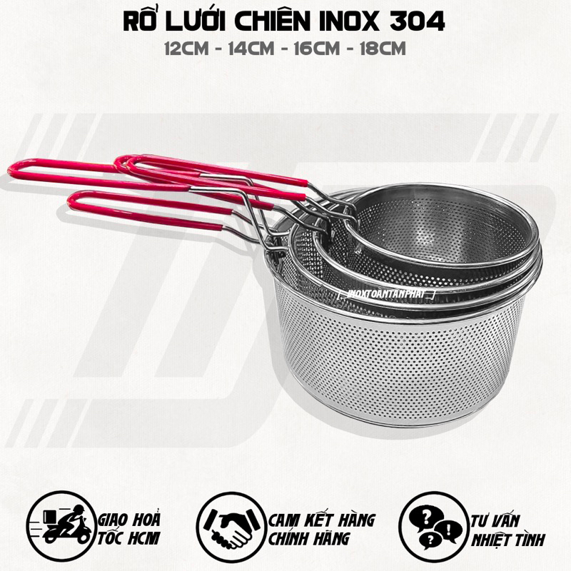 Rổ Lỗ Chiên inox 304 - Rổ Chiên & Ráo Dầu Inox 304 | Shopee Việt Nam