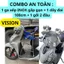 Combo GHẾ INOX AN TOÀN : 1 ghế ga INOX CAO CẤP xếp gọn + 1 dây đai 100cm + 1 gối 2 đầu đi xe máy cho bé