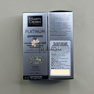 Gel Dưỡng Làm Đầy Rãnh, Giảm Nhăn Đuôi Mắt & Khóe Miệng - MartiDerm Platinum Expression Gel 15ml