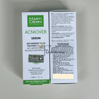 Tinh Chất Dưỡng Giảm Mụn Kiểm Soát Nhờn Martiderm, Serum Sáng Da Mờ Thâm MartiDerm Acniover Serum 30ml