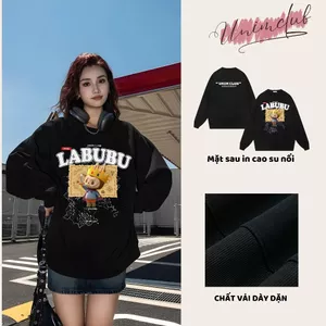 Áo Sweater Labubu THE KING IN 6D Monsters Hottrend Form Unisex Vải Nỉ Chân Cua 350 Gsm - S02