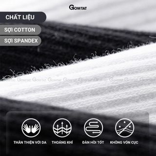 Tất cổ cao phong cách basic GOMTAT, vớ nam nữ chất liệu cotton co giãn bền form - PRI-2505-1DOI