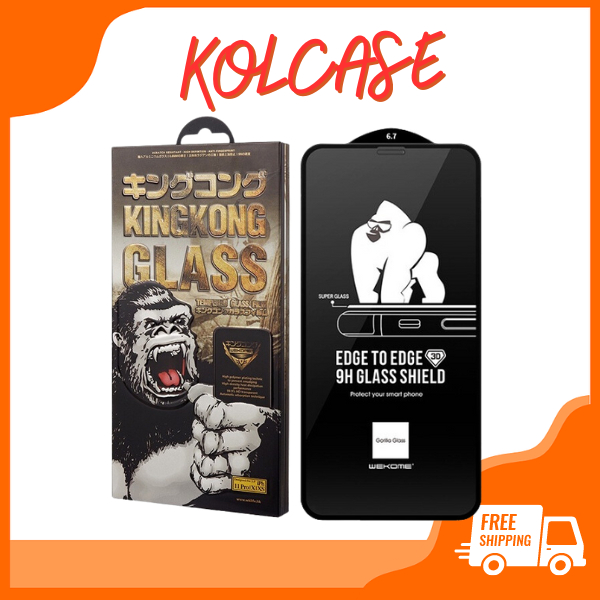 [ IPHONE 16 ] Kính cường lực KINGKONG WEKOME 009 màn hình full HD cho Iphone X XS XSM 11 12 13 14 15 16 Pro Plus Promax