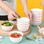 Bát sứ, Bát Ăn Cơm, Ăn Dặm, Bát In Hình Thỏ Và Dâu Tây Dễ Thương Cho Bé BAT010