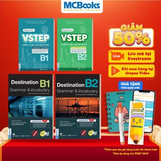Sách - Combo Luyện thi chứng chỉ Tiếng Anh trình độ B1,B2 - Destination B1,B2 + VSTEP B1,B2