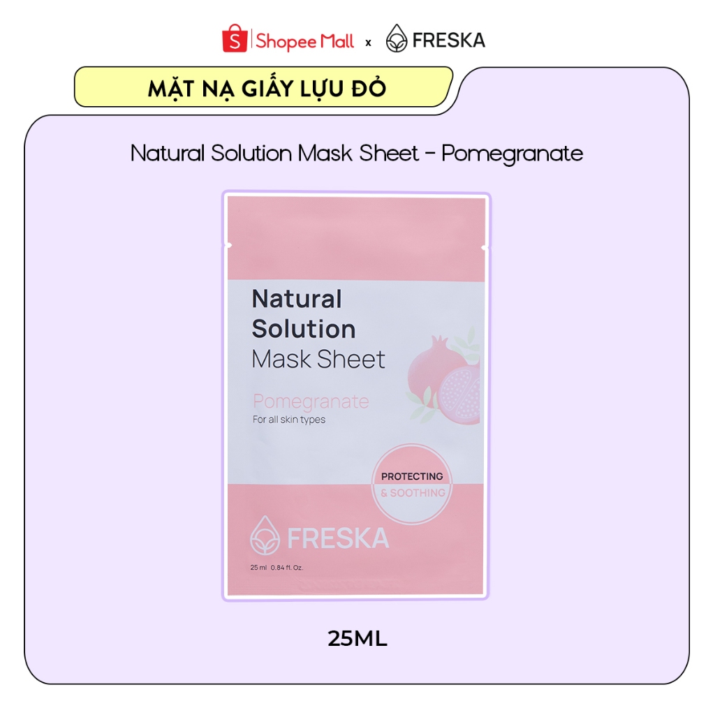 Ảnh 1 Miếng Mặt nạ giấy Freska Natural Solution Mask Sheet 25ml (giao ngẫu nhiên) 2