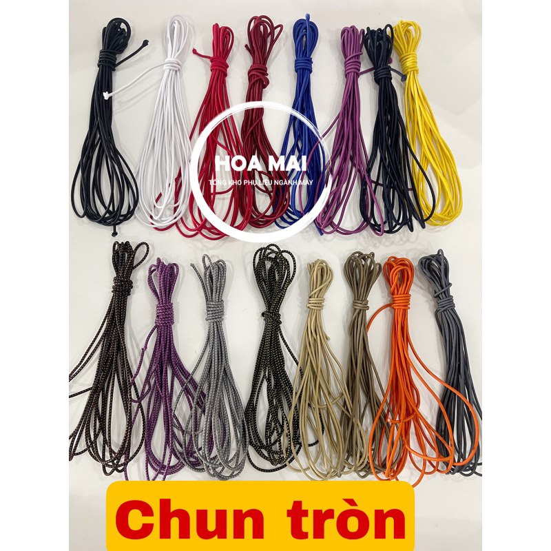 10 mét chun tròn 2.5mm-3mm loại tốt, có độ đàn hồi tốt, làm dây cột tóc ...