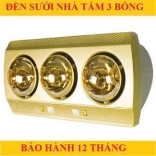 Đèn sưởi nhà tắm 3 bóng treo tường, máy sưởi nhà tắm 2 bóng trắng kim cương, Bóng đèn sưởi phòng tắm đui sứ cao cấp