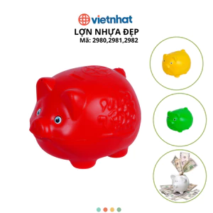 Lợn Nhựa Đút Tiền, Ống tiết kiệm tiền, Lợn nhựa Đẹp Chính Hãng VIỆT NHẬT