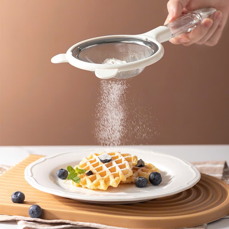 Ảnh Rây Lọc Cháo inox Tai Gấu Xinh Xắn Dụng Cụ Rây Cháo và Đồ Ăn Siêu Mịn Cho Bé Ăn Dặm 4