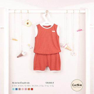 Bộ quần áo sát nách Cookie đáng yêu cho bé từ 6 tháng tới 5 tuổi