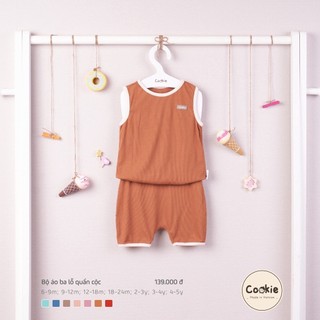 Bộ quần áo sát nách Cookie đáng yêu cho bé từ 6 tháng tới 5 tuổi