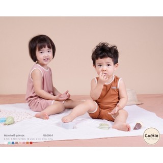 Bộ quần áo sát nách Cookie đáng yêu cho bé từ 6 tháng tới 5 tuổi
