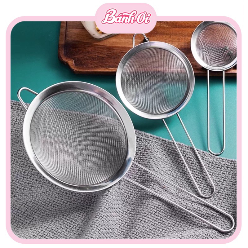 Rây bột Inox có tay cầm, ray bột, rây bột, Rây lọc inox | Shopee Việt Nam