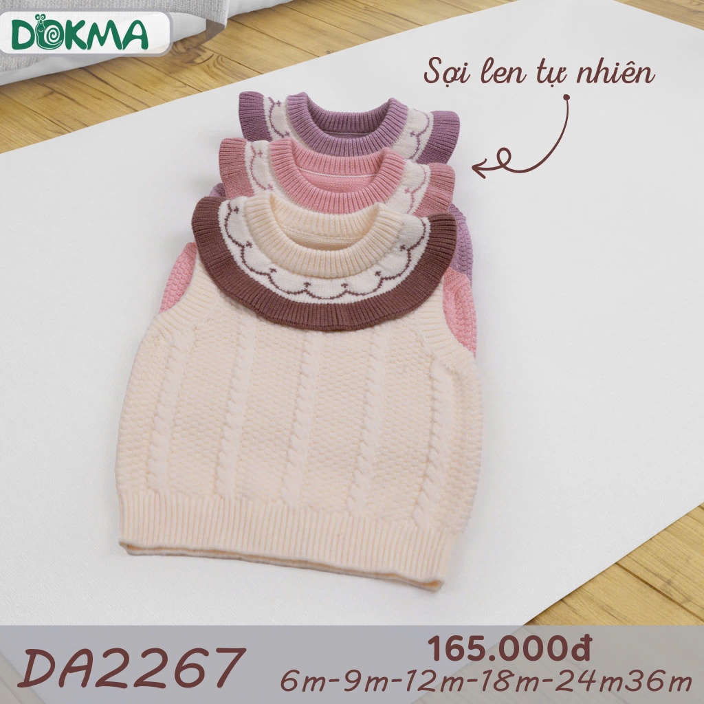 (5-13kg) Áo Len, Áo Gile Cổ Tròn Cho Bé Dokma  DA2267 DA2990
