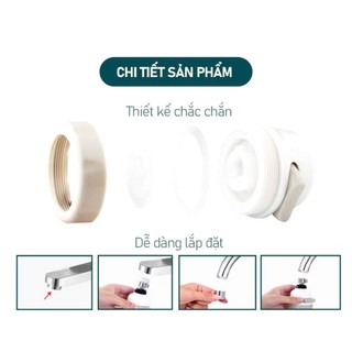 VÒI NƯỚC TĂNG ÁP- Đầu vòi rửa bát tăng áp chống bắn nước- có 2 chế độ nước xoay 360 độ - MA: DAUVOITANGAP3