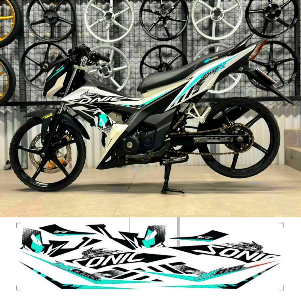 Tem rời SONIC, cao cấp, chất liệu in 3 lớp PPF, chống nước, không phai màu, nhãn dán.