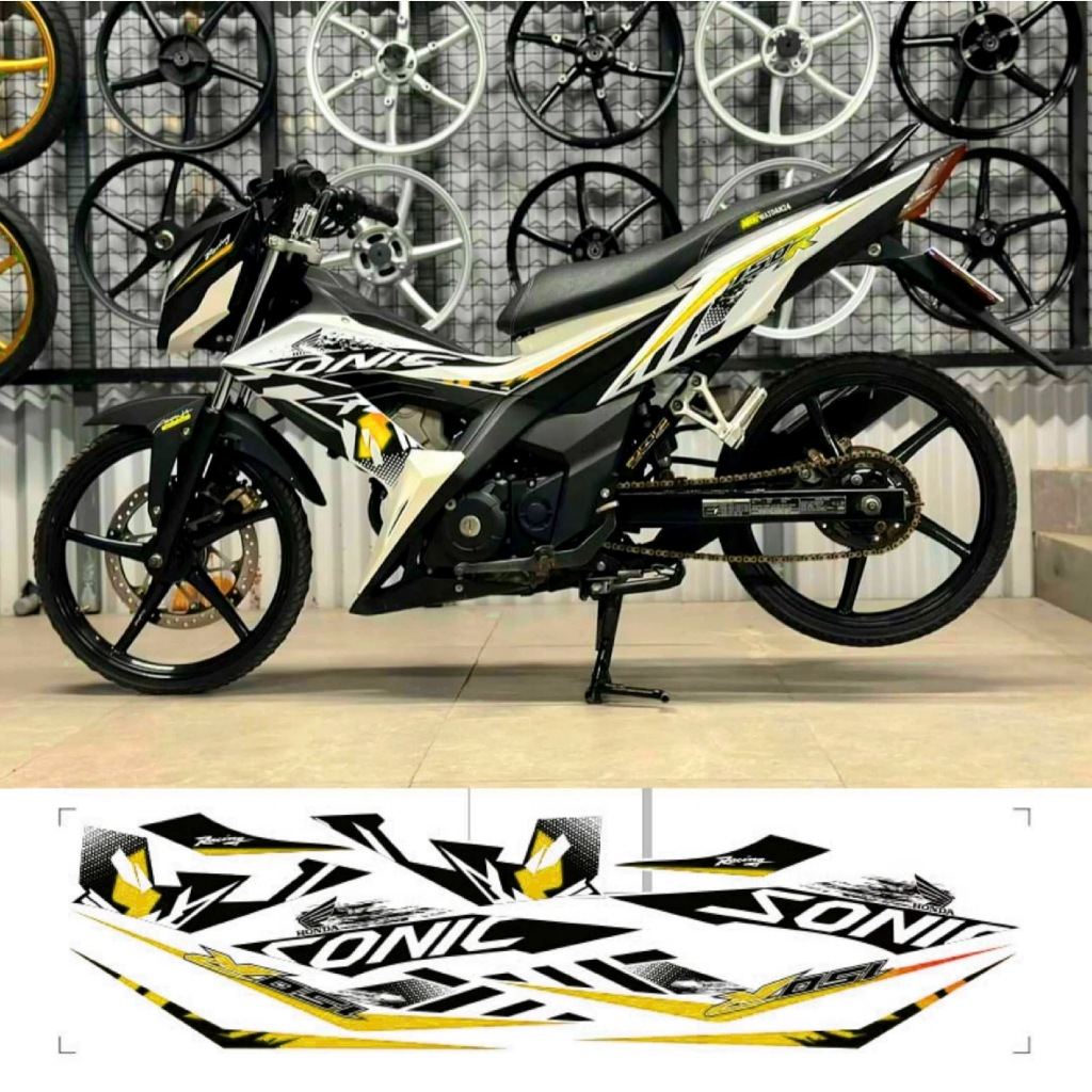 Tem rời SONIC, cao cấp, chất liệu in 3 lớp PPF, chống nước, không phai màu, nhãn dán.