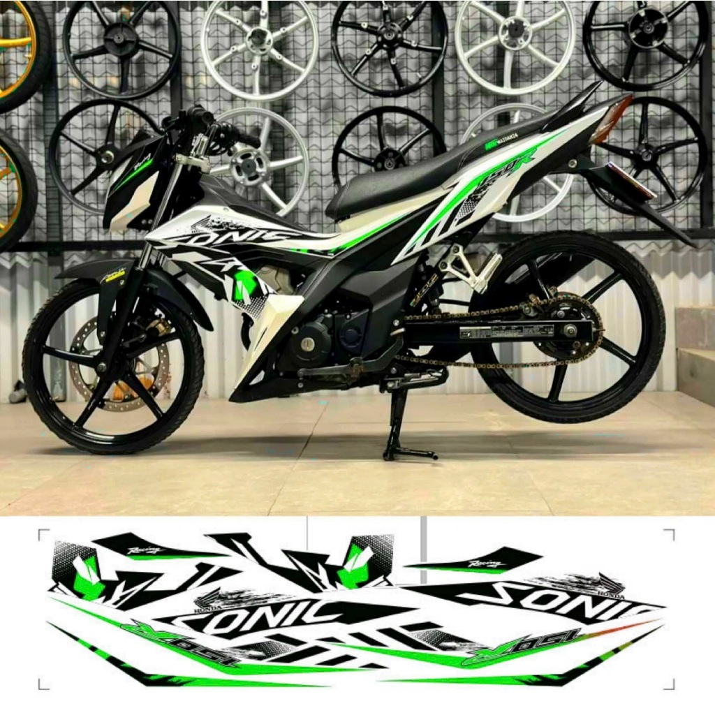 Tem rời SONIC, cao cấp, chất liệu in 3 lớp PPF, chống nước, không phai màu, nhãn dán.
