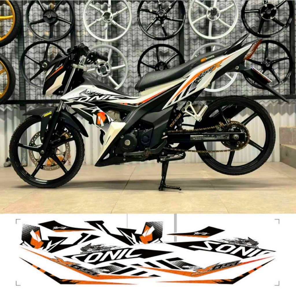 Tem rời SONIC, cao cấp, chất liệu in 3 lớp PPF, chống nước, không phai màu, nhãn dán.