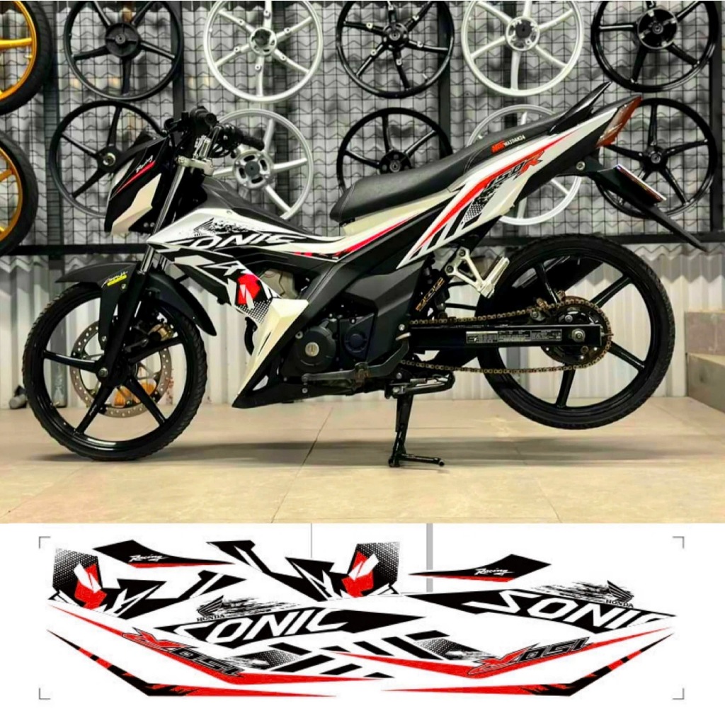Tem rời SONIC, cao cấp, chất liệu in 3 lớp PPF, chống nước, không phai màu, nhãn dán.