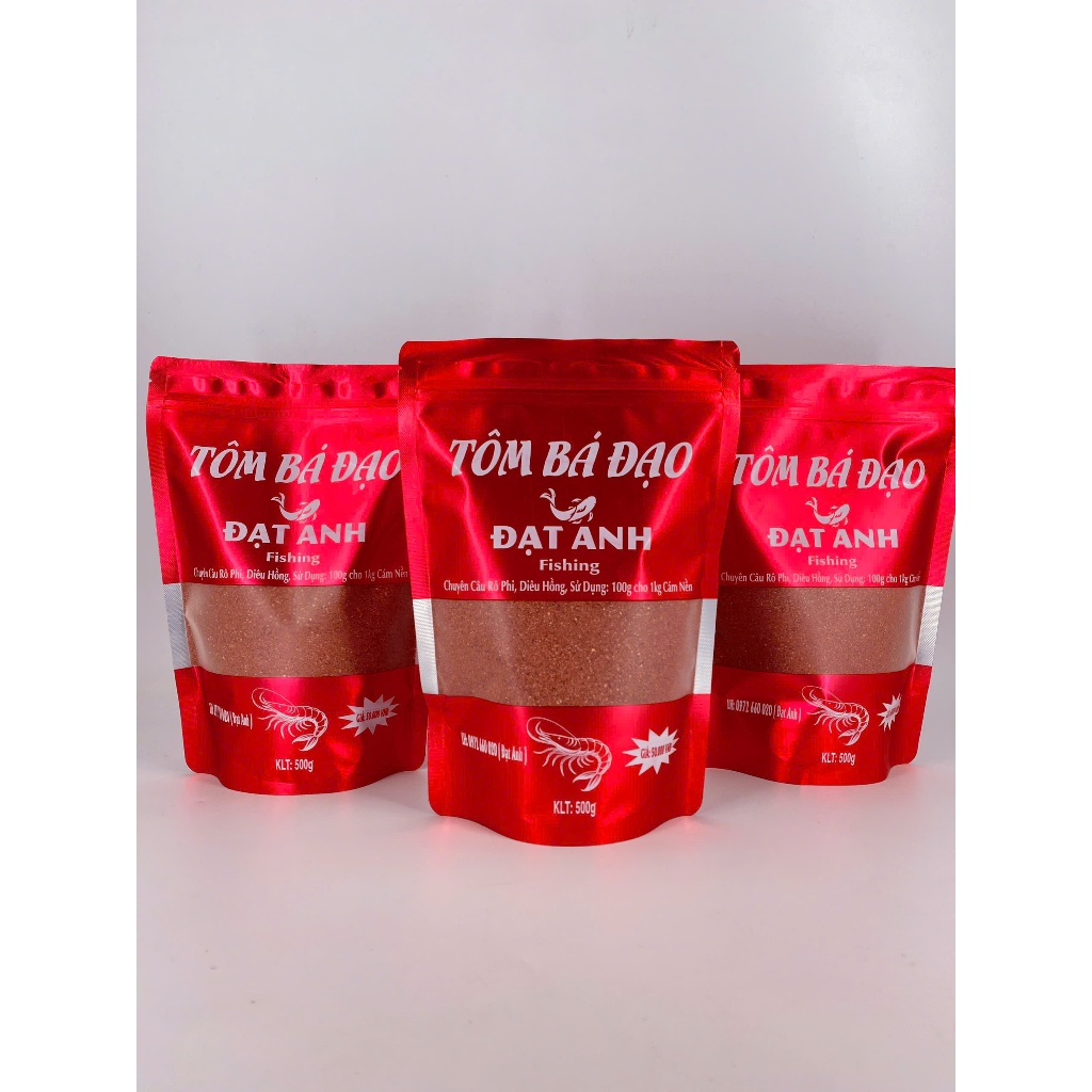 Bột Tôm Bá Đạo ( Tôm Đỏ ) Gói 500GR - Chuyên Rô Phi Diêu Hồng Chép Tôm ...