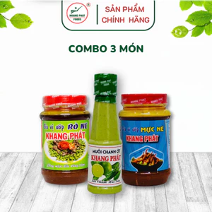 Combo Đồ Né 3 món Bò né 200g- Mực né 200g - Muối chanh ớt 100g- Gia Vị Khang Phát
