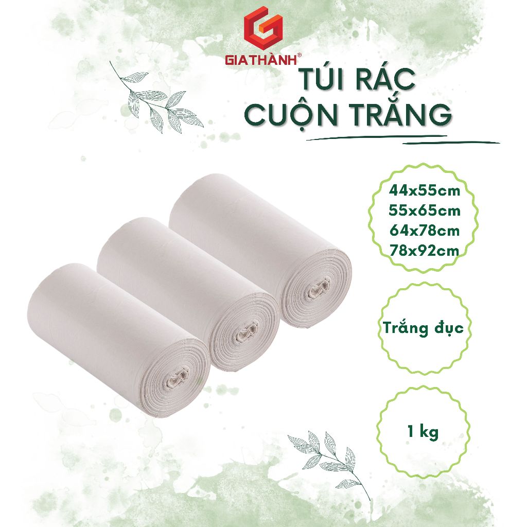 Túi rác cuộn trắng đục (2-3 cuộn/kg) | Shopee Việt Nam