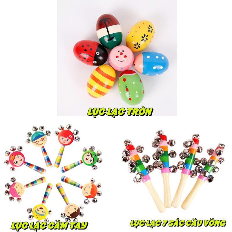 Combo 3-4-5 món đô chơi lục lạc cầm tay có âm thanh vui nhộn cho bé